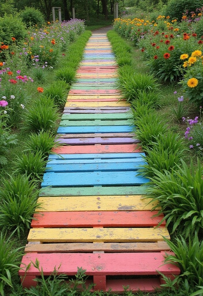 Cheap Walkway Ideas: 10 Stunning and Affordable Paths for Your Garden! - 3. Wooden Pallet Pathways