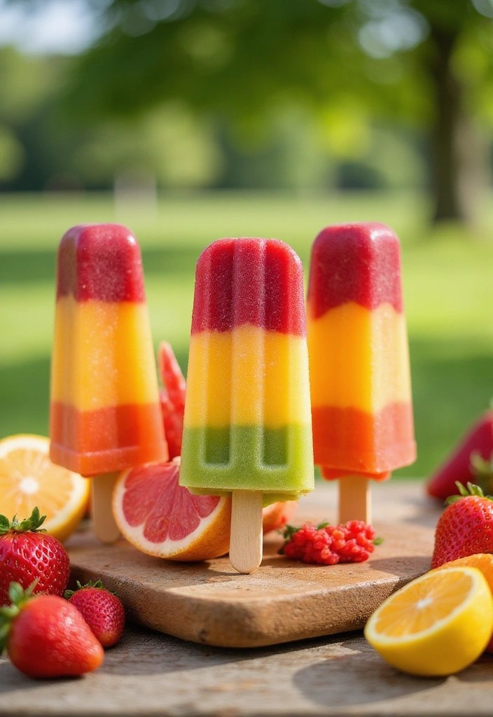 Color-Changing Recipes: Drinks and Desserts That Wow Your Guests! - 11. Color-Changing Fruit Popsicles