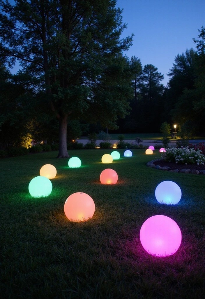 Illuminate Your Outdoors: 10 DIY Lighting Projects That Will Amaze You! - 8. LED Garden Balls