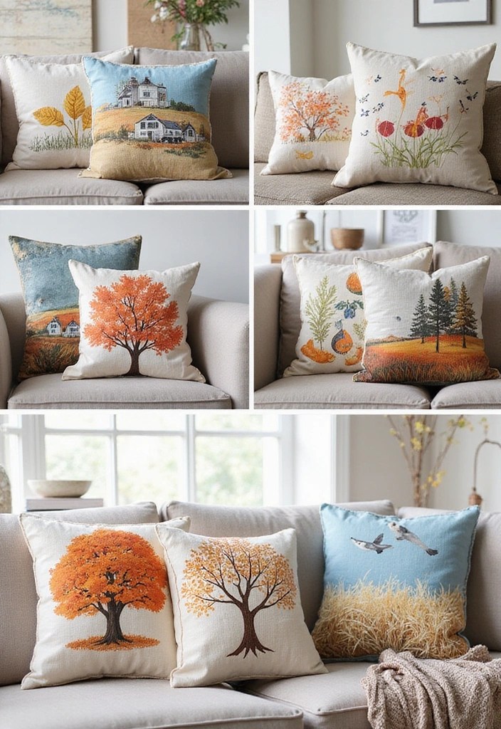 10 DIY Decorative Throw Pillow Ideas That Are Easier Than You Think! - 10. Seasonal Decor Swap