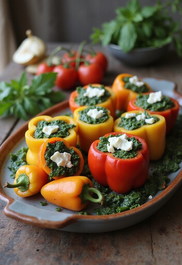 10 Easy Meal Prep Ideas That Busy Moms Will Absolutely Love! - 8. Spinach and Feta Stuffed Peppers