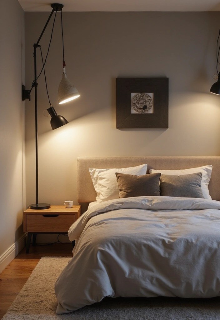 11 Lighting Tricks to Make Your Small Bedroom Feel Bigger and Brighter! - 7. Go for Compact and Vertical Lighting Solutions