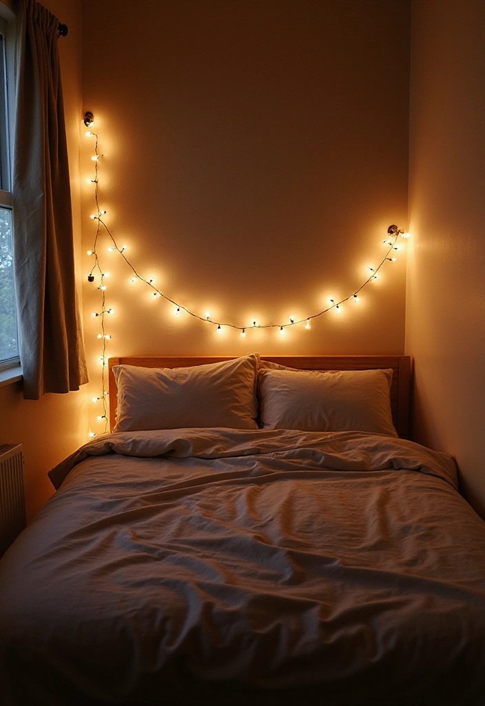 11 Lighting Tricks to Make Your Small Bedroom Feel Bigger and Brighter! - 8. Embrace String Lights