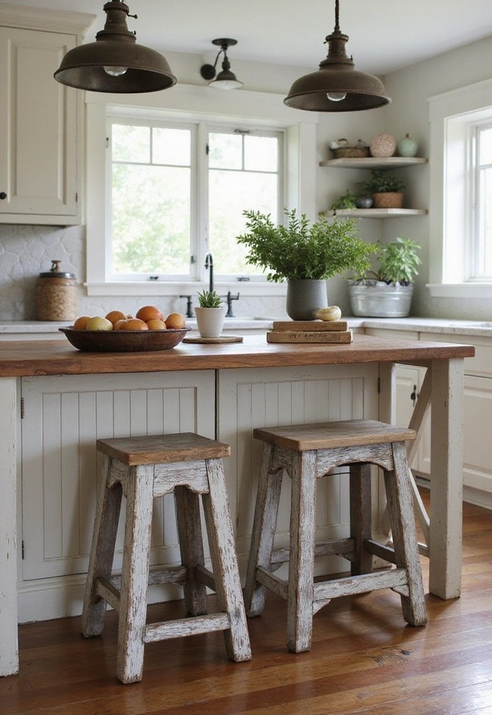 14 Rustic Bar Chairs That Will Bring Cozy Vibes to Your Kitchen! - 2. Barn Door Inspired Stools