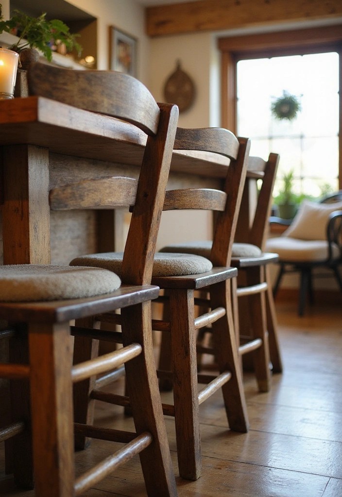 14 Rustic Bar Chairs That Will Bring Cozy Vibes to Your Kitchen! - 9. Stools with Back Support
