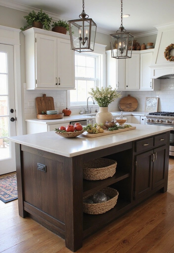 15 Cozy Kitchen Islands with Seating Perfect for Entertaining Friends! - 15. Seasonal Decor Styles