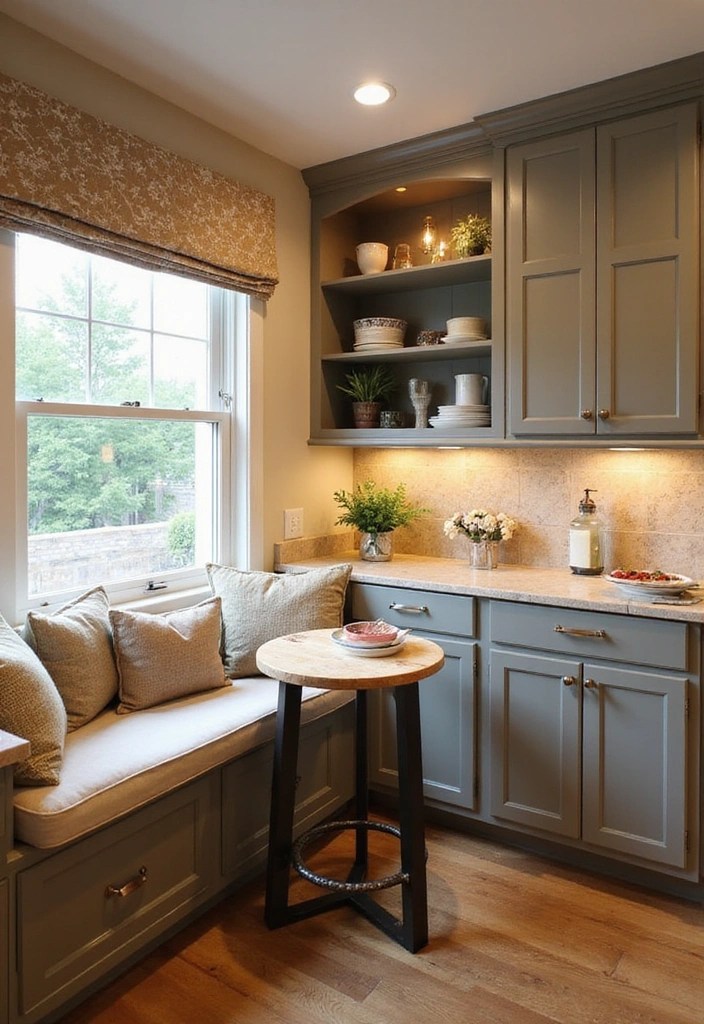 15 Cozy Kitchen Islands with Seating Perfect for Entertaining Friends! - 3. Cozy Corner Nook