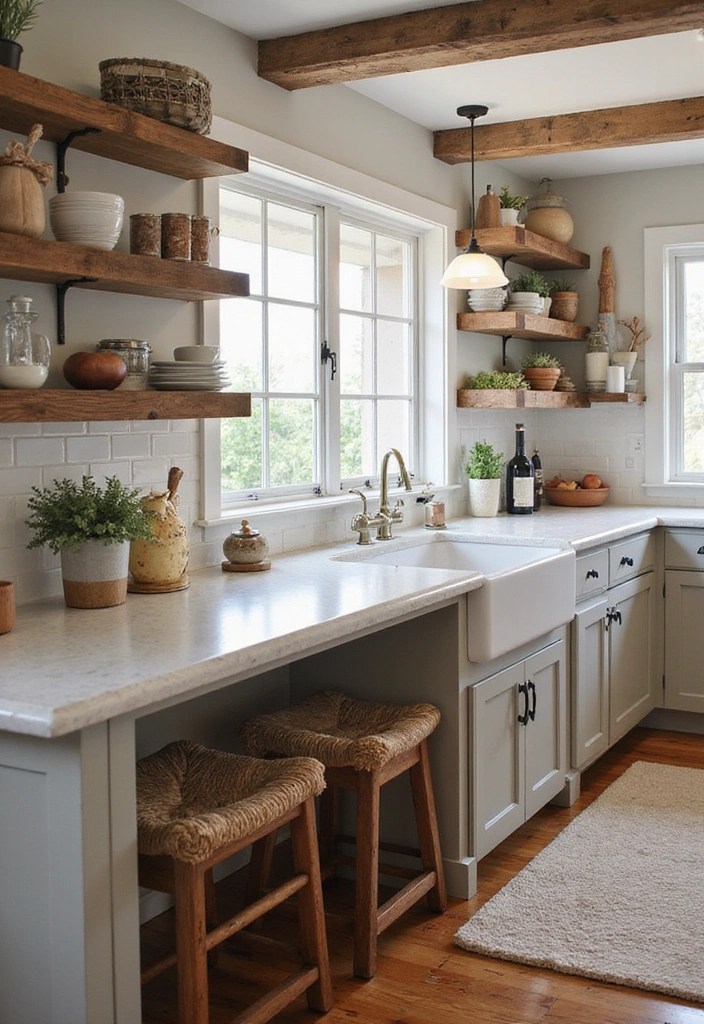 15 Cozy Kitchen Islands with Seating Perfect for Entertaining Friends! - 8. Farmhouse Sink Integration