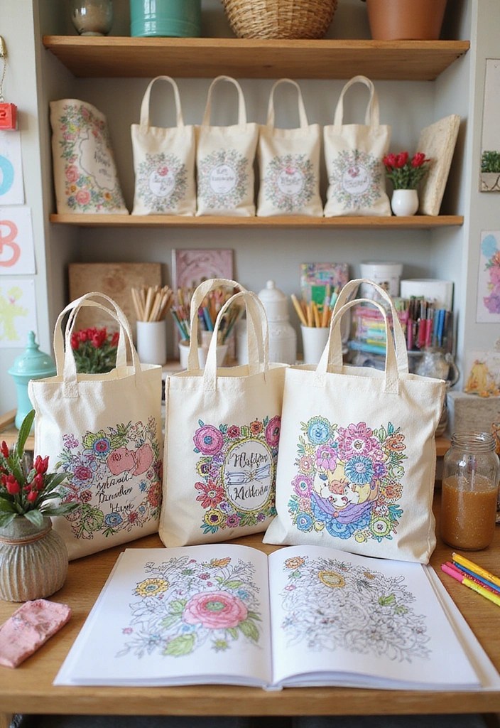 15 Creative Return Gift Ideas for Girls' Toddler Birthdays (You Won't Believe #7!) - 15. Custom Coloring Bags