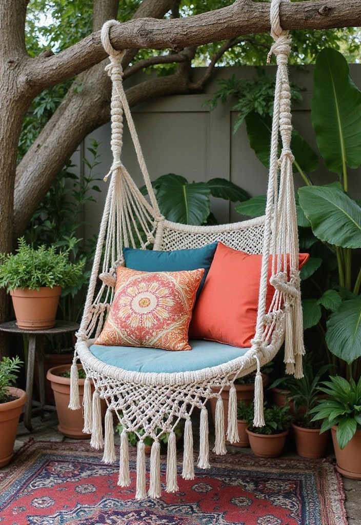 15 Decorative Home Swings That'll Transform Your Outdoor Oasis (You Won't Believe #7!) - 2. Bohemian Macrame Swing