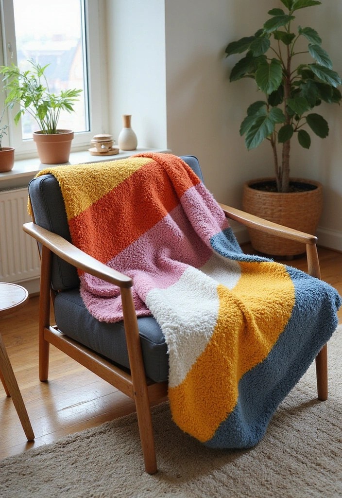 15 Decorative Throw Blankets That'll Make Your Living Room Irresistibly Cozy! - 13. Color Block Throws