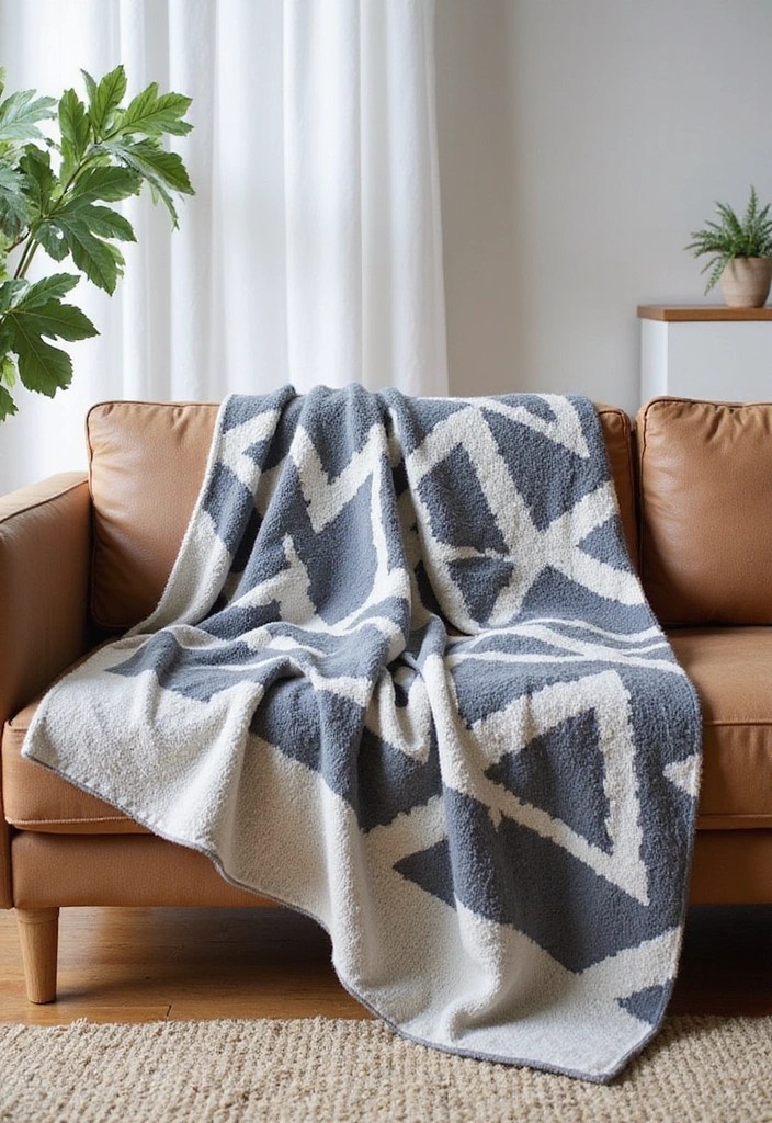 15 Decorative Throw Blankets That'll Make Your Living Room Irresistibly Cozy! - 8. Geometric Patterned Throws