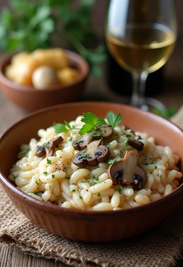 15 Easy Dinner Ideas for Date Night That Will Set the Mood (Don't Miss #8!) - 3. Cozy Risotto with Mushrooms