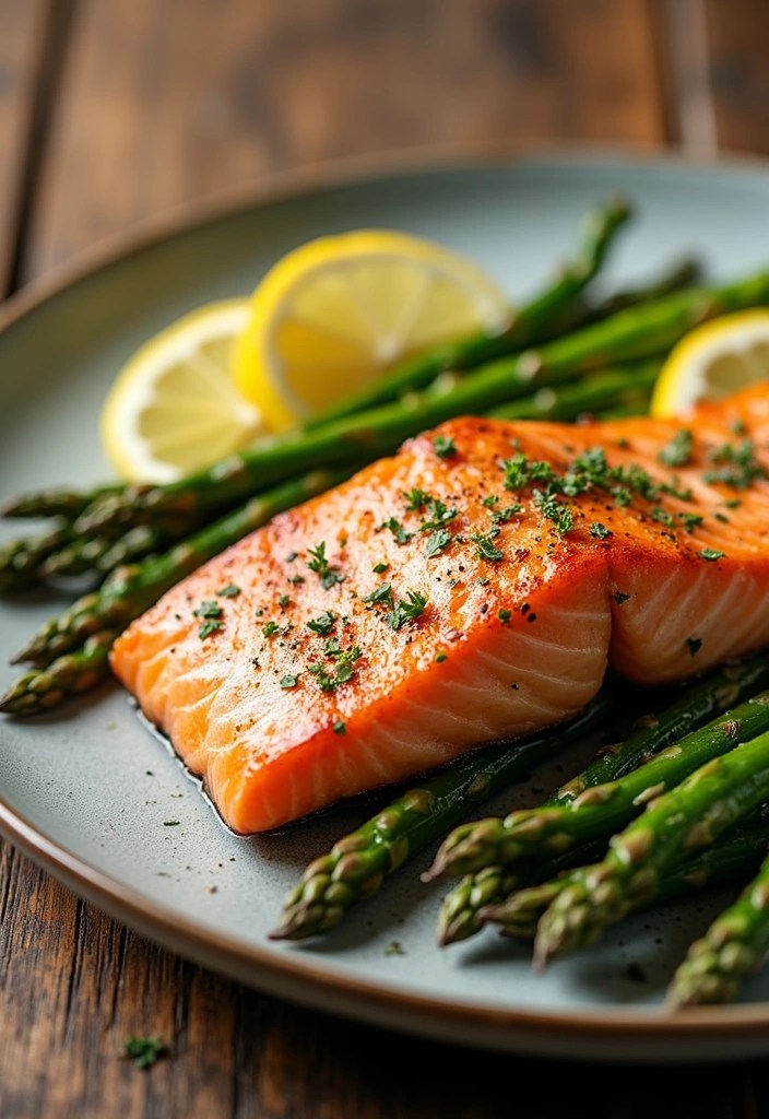 15 Easy Dinner Ideas for Date Night That Will Set the Mood (Don't Miss #8!) - 9. Baked Salmon with Asparagus
