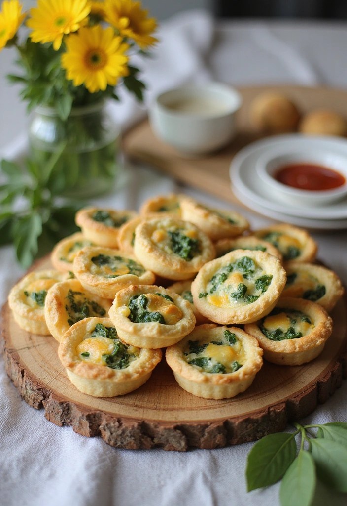 15 Fun Galentine's Brunch Food Dishes That Will Steal the Show! - 3. Mini Quiches with Spinach and Cheese