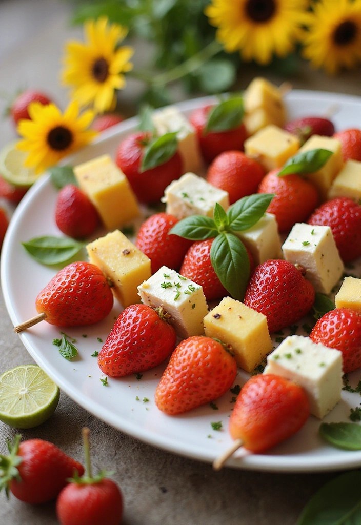 15 Fun Galentine's Brunch Food Dishes That Will Steal the Show! - 4. Sweet and Savory Fruit Skewers