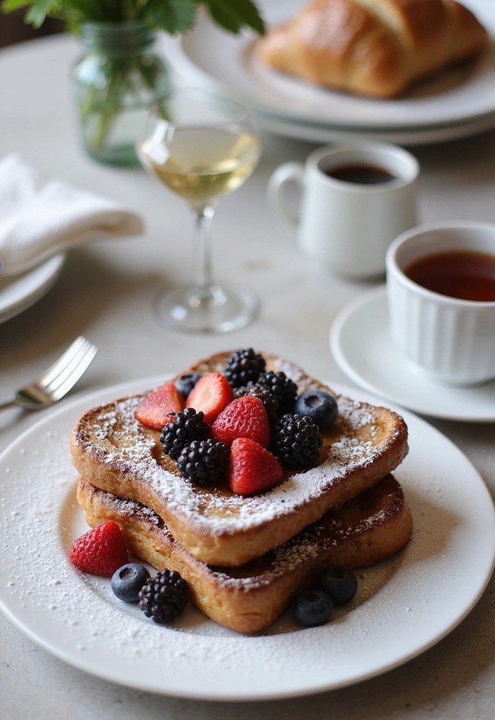 15 Fun Galentine's Brunch Food Dishes That Will Steal the Show! - 5. Chocolate Croissant French Toast