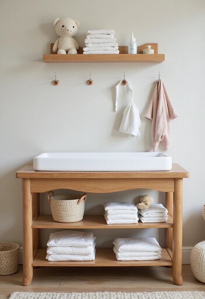 15 Genius Nursery Organization Ideas That'll Save You Money (and Time!) - 4. Create a Diaper Changing Station