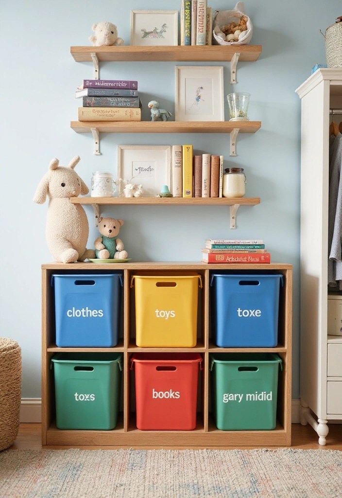 15 Genius Nursery Organization Ideas That'll Save You Money (and Time!) - 8. Color-Coded Systems