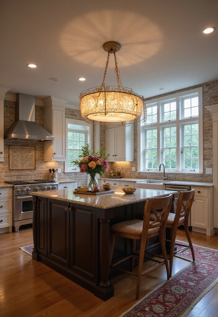 15 Kitchen Islands Lighting Designs You’ll Want to Copy Immediately! - 13. Artistic Fixtures