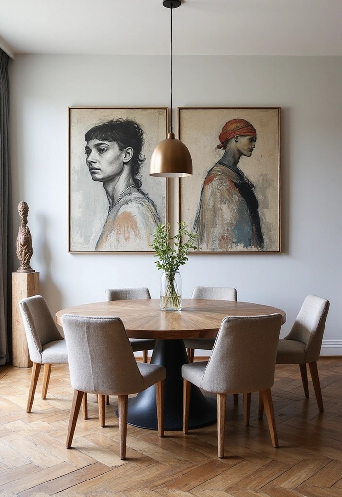 15 Modern Dining Room Decor Ideas That Will Leave You Speechless (You Won't Believe #7!) - 15. Modern Art as Focal Points