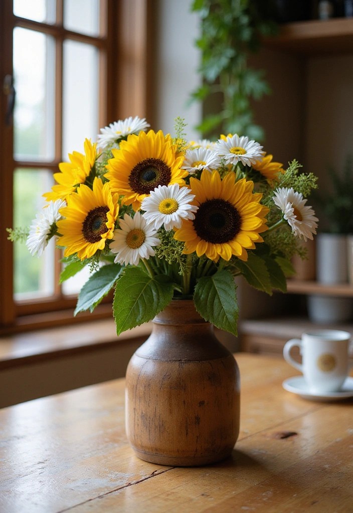 15 Stunning Vase Arrangements That Will Transform Your Home Decor Instantly! - 2. Rustic Wooden Vase