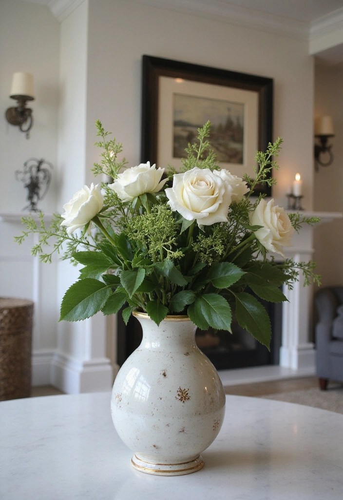 15 Stunning Vase Arrangements That Will Transform Your Home Decor Instantly! - 3. Elegant Ceramic Vase