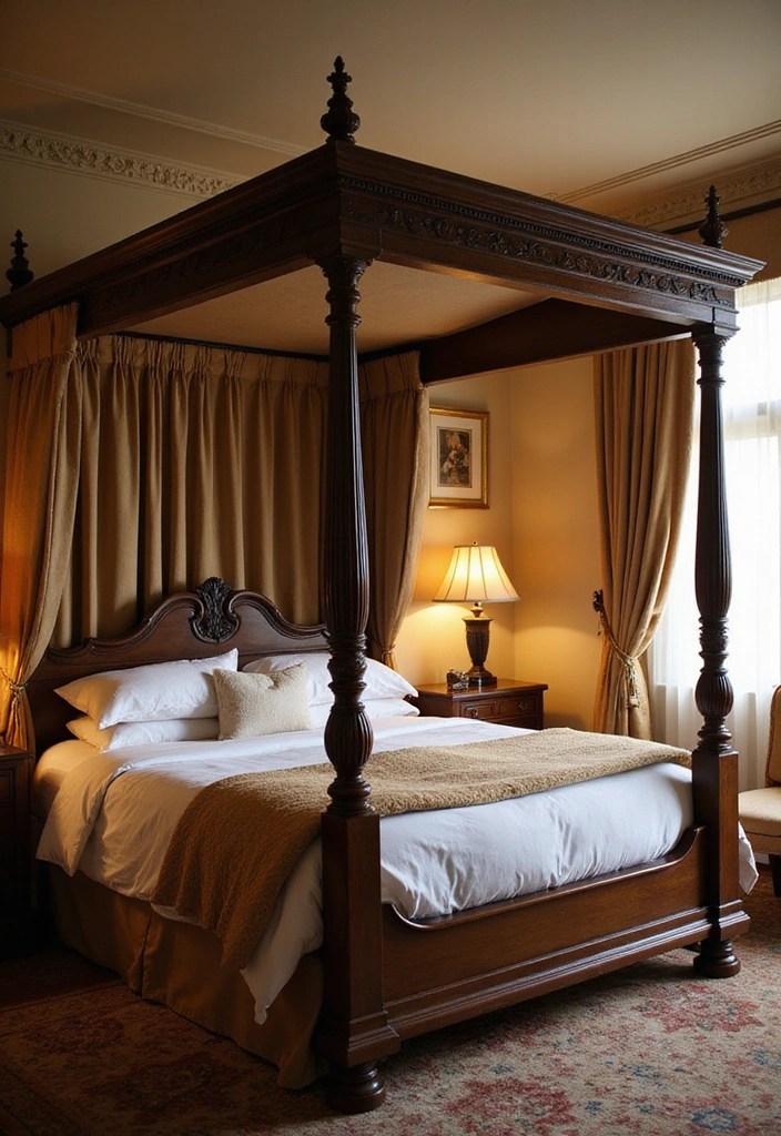 16 Luxurious Decor Beds That Redefine Comfort and Style (Number 2 Is a Must-See!) - 13. The Elegant Four-Poster Bed
