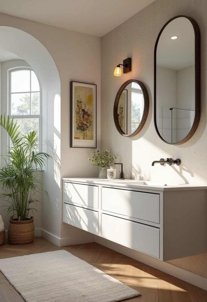 17 Spa-Like Bathroom Makeovers That'll Make You Never Want to Leave! - 17. Impactful Wall Decor