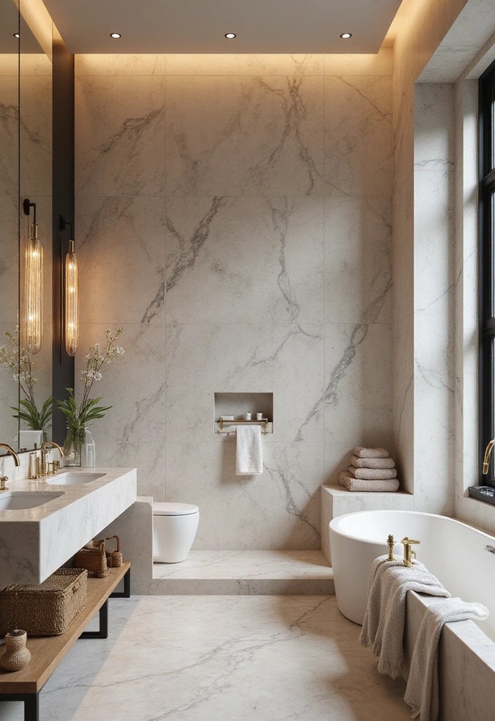 17 Spa-Like Bathroom Makeovers That'll Make You Never Want to Leave! - 5. Luxurious Textures