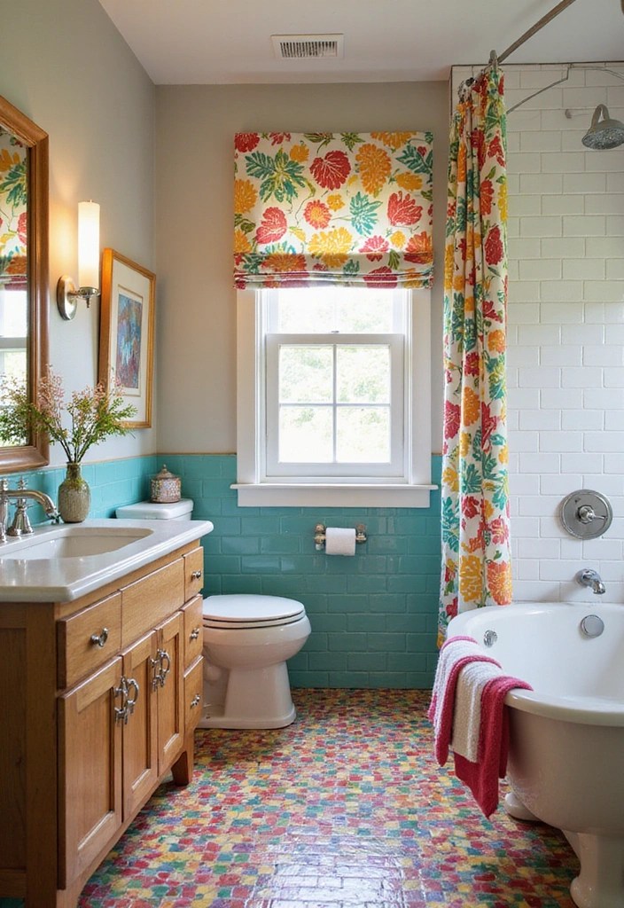 17 Spa-Like Bathroom Makeovers That'll Make You Never Want to Leave! - 7. Colorful Accents