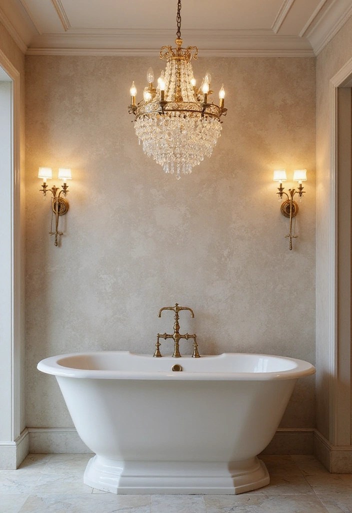 17 Spa-Like Bathroom Makeovers That'll Make You Never Want to Leave! - 8. Elegant Lighting Fixtures