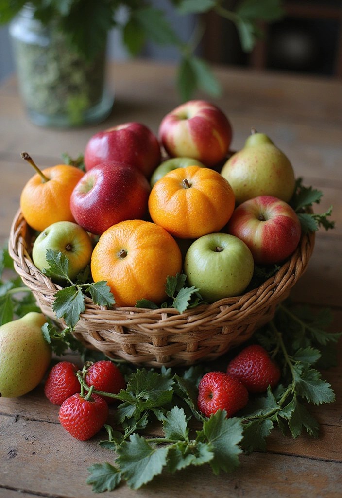 18 Bohemian Dining Table Centerpieces That Will Make Your Heart Sing (Don’t Miss #4!) - 4. Colorful Fruit Arrangement