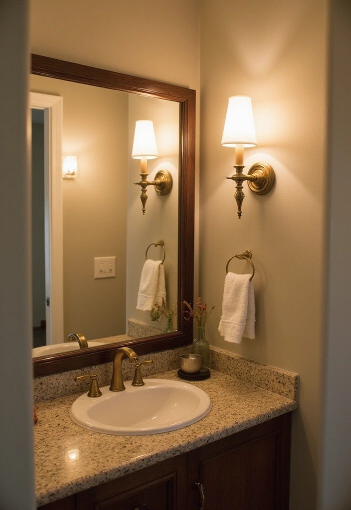 18 Elegant Bathroom Lighting Styles That Will Elevate Your Decor Game! - 2. Vintage-Inspired Wall Sconces