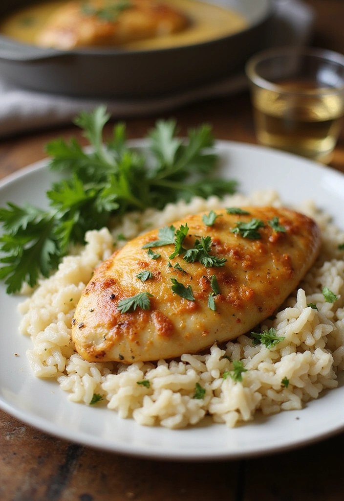 20 One-Pan Recipes That Are Lazy Enough for Weeknights But Fancy Enough for Guests - 10. One-Pan Garlic Butter Chicken and Rice