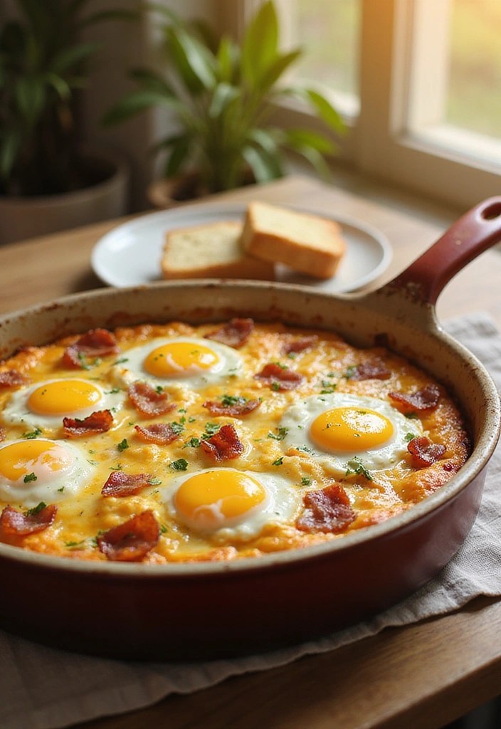 20 One-Pan Recipes That Are Lazy Enough for Weeknights But Fancy Enough for Guests - 19. One-Pan Bacon and Egg Breakfast Casserole