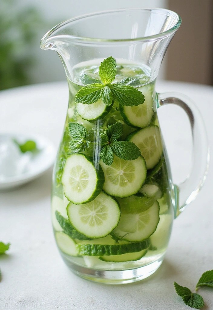 7 Detox Drinks That Will Keep You Energized and Full All Day (You Have to Try #3!) - 5. Cucumber Mint Infused Water