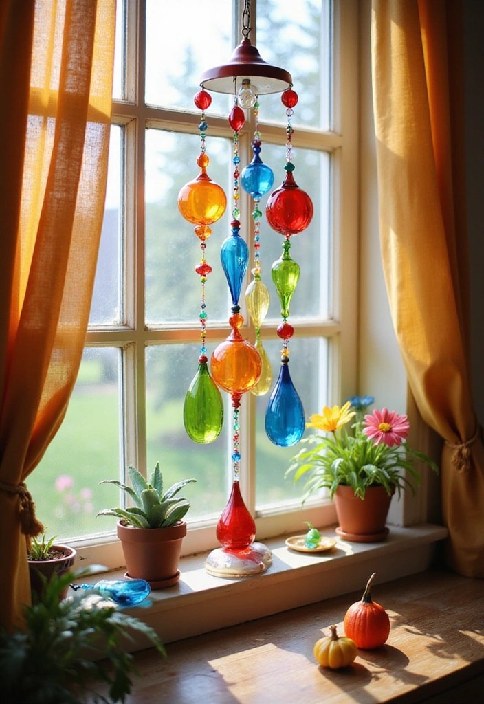 9 Indoor Wind Chime Ideas to Create a Soothing Workspace (You Won't Believe #5!) - 3. Glass Chimes: Colorful Reflections