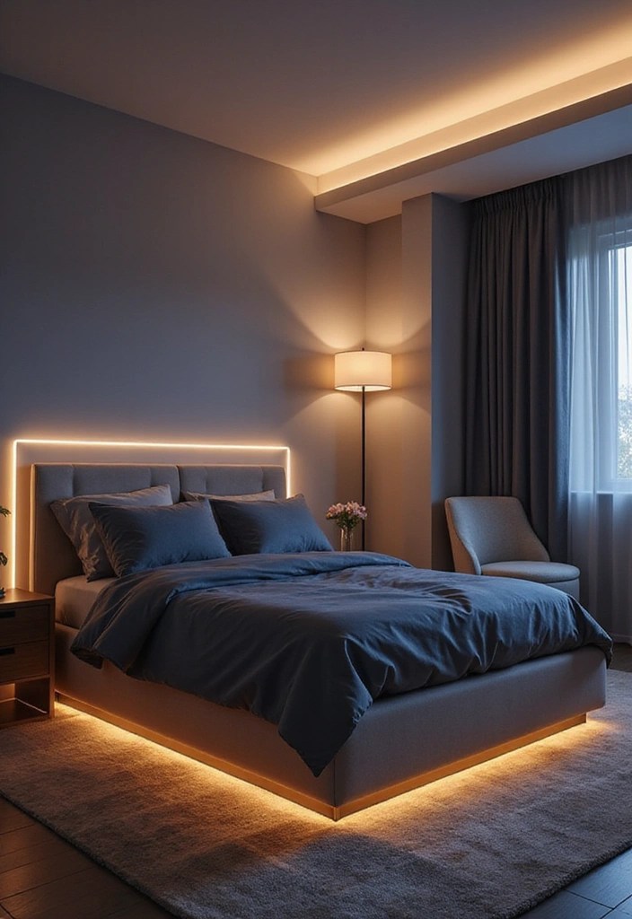 Cozy Bedroom Lighting Ideas That Transform Your Space - 5. Led Strip Lights for a Modern Touch