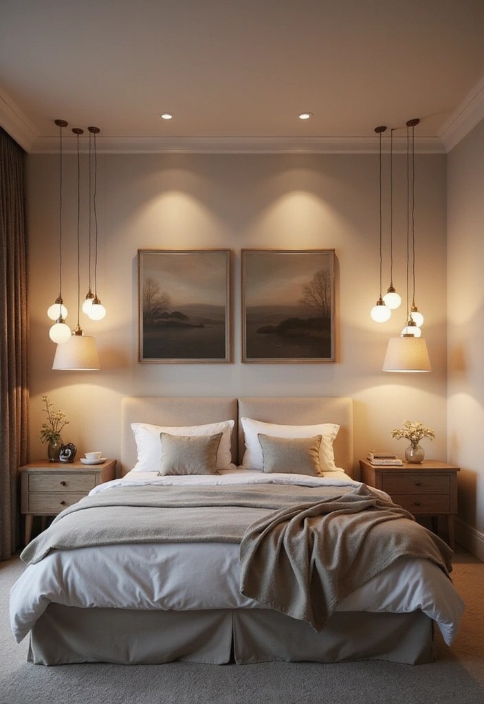 Cozy Bedroom Lighting Ideas That Transform Your Space - 7. Pendant Lights for Stylish Elegance