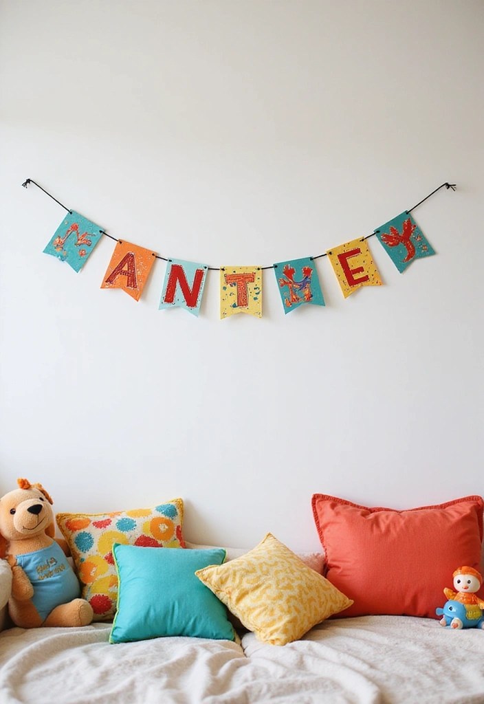 Kid-Friendly DIY Room Décor Projects You Can Finish in a Weekend - 3. Personalized Name Banners