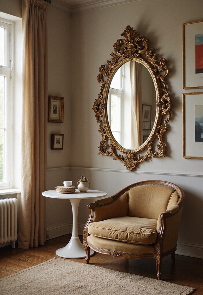 Rococo Meets Modern: How to Style Bold Vintage Vibes in Small Spaces - 3. Ornate Mirrors
