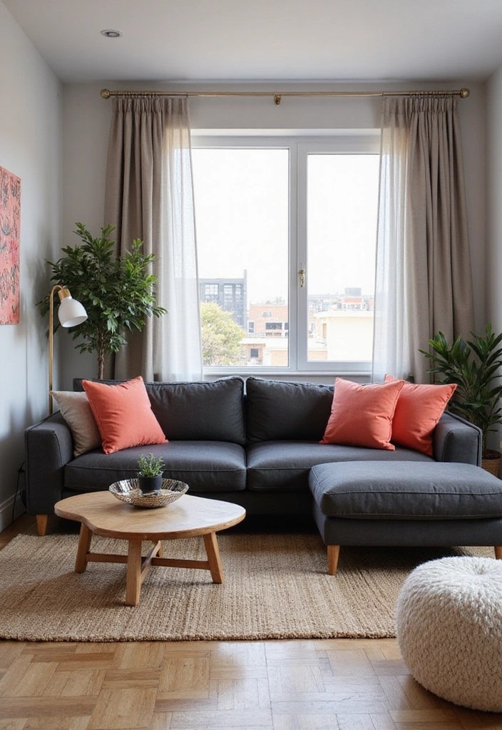 The Secret Color Combinations Interior Designers Don’t Want You to Know - 4. Charcoal Gray and Coral