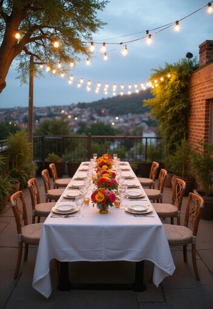 10 Eye-Catching Rooftop Garden Ideas for a Party-Perfect Outdoor Space! - 4. Dining Al Fresco