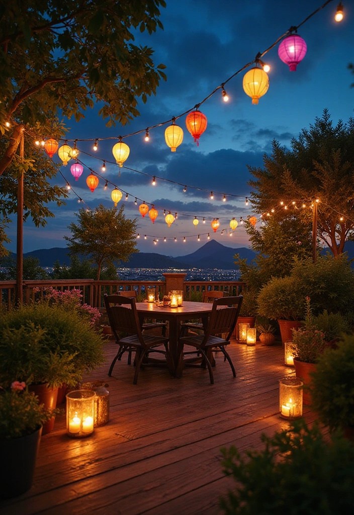 10 Eye-Catching Rooftop Garden Ideas for a Party-Perfect Outdoor Space! - 6. Creative Lighting