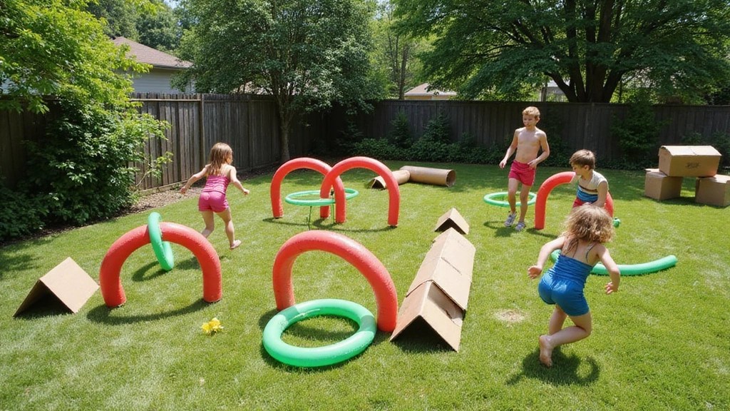 10 Simple Outdoor Obstacle Course Ideas Using Household Items (Your Kids Will Love #5!)