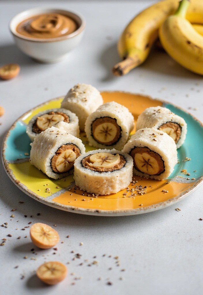 10 Toddler Lunchbox Healthy Ideas That Will Make Your Little One Say 'YUM!' - 3. Nut Butter and Banana Sushi