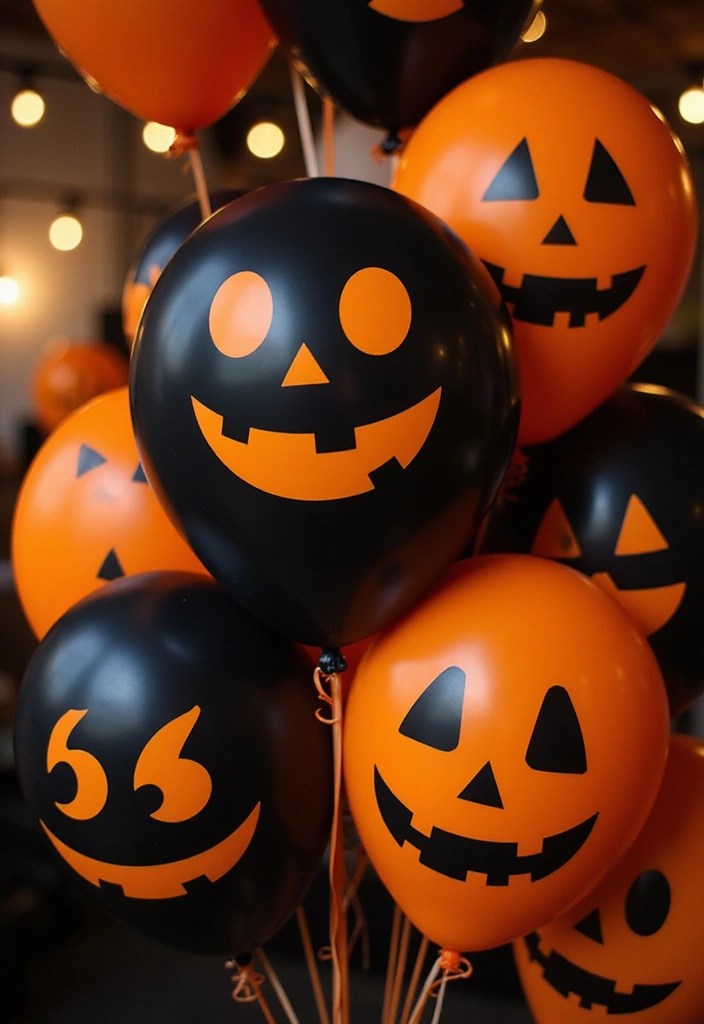 15 Hauntingly Beautiful Halloween Party Decorations You Can DIY This Fall (Check Out #5!) - 12. Bone-chilling Balloons