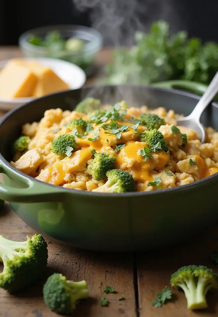 3 One-Pot Meals You Can Make Before Your Kids Finish Homework - 1. Cheesy Chicken & Broccoli Rice