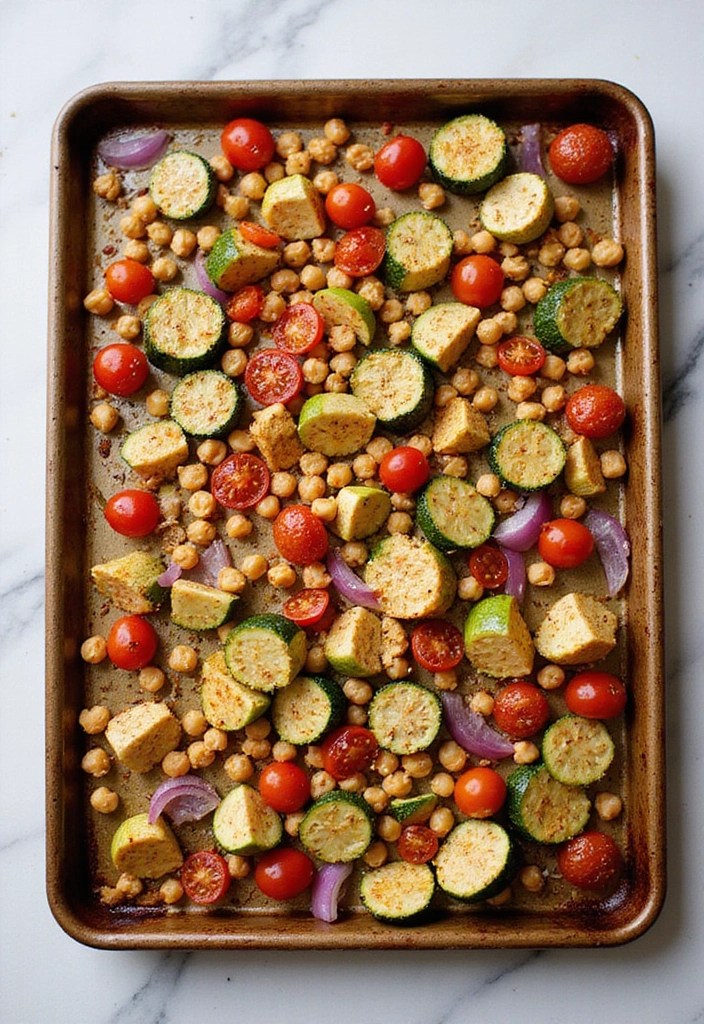 4 Sheet Pan Dinner Recipes That Make Cleanup a Breeze - 3. Mediterranean Chickpea & Veggie Bake